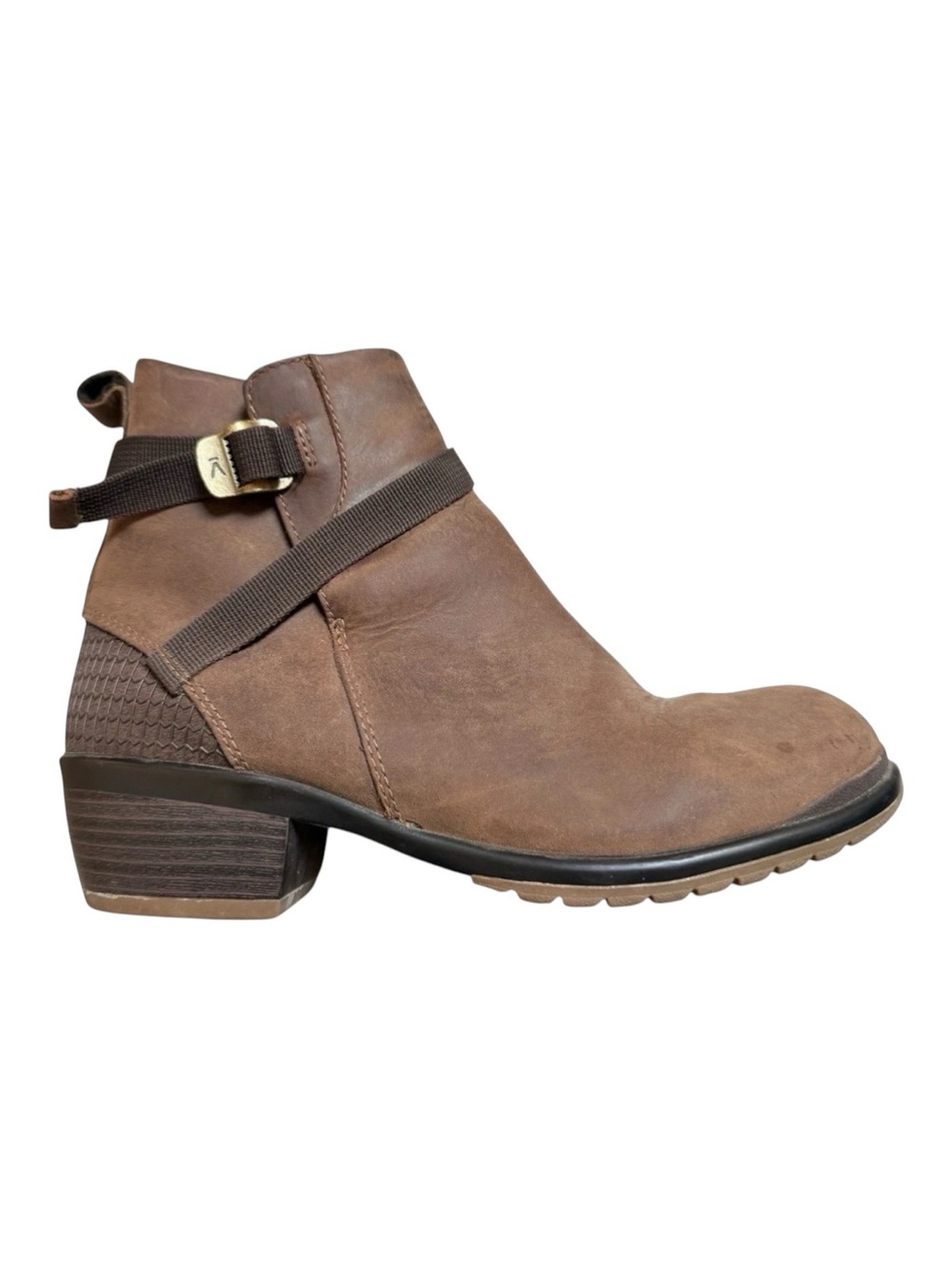 Keen Morrison Boots Womens Size 7.5 Brown Leather Suede Side Zip Strap Shoes